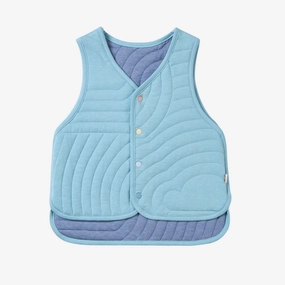 Nest Designs - Petite Revery Kids Cotton Quilted Cloud Vest - Forget-Me-Not stain - resistant Winter kids' wear