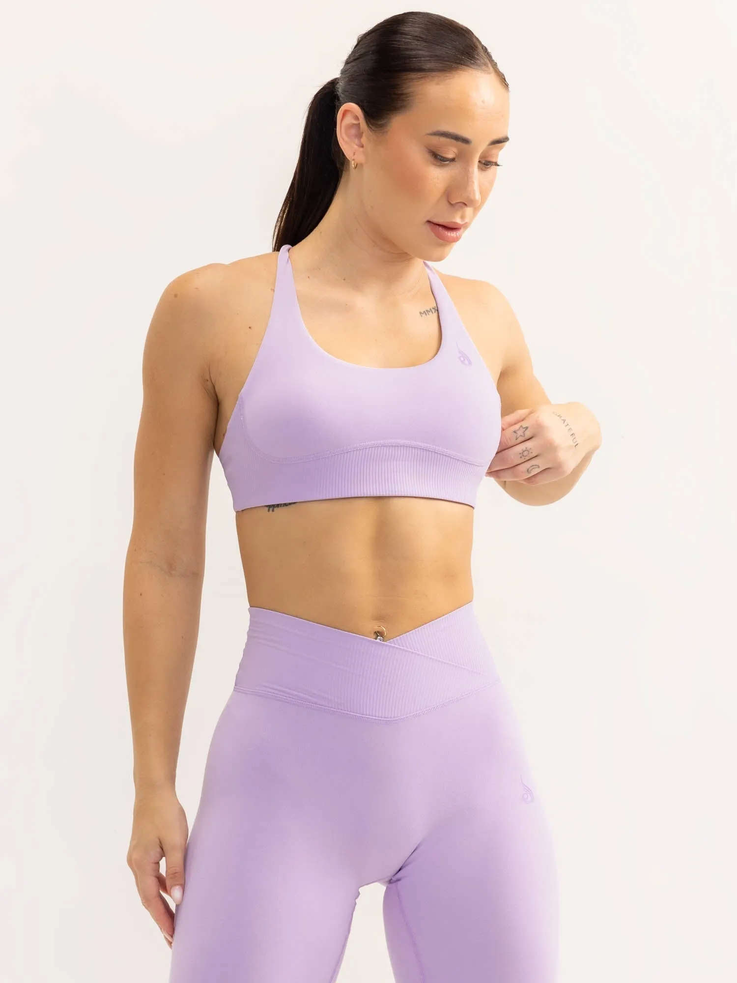 Strength training Activate Scoop Neck Sports Bra - Lavender