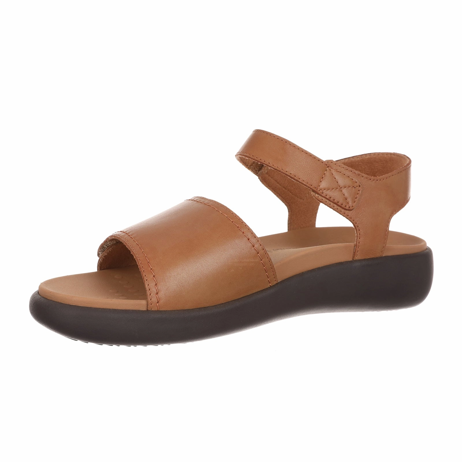 padded insole Vionic Awaken Backstrap Sandal (Women) - Brown Leather