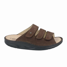 Easy to assemble Sustainable Production Method Finn Comfort Andros Slide Sandal (Unisex) - Coffee Oilbuck