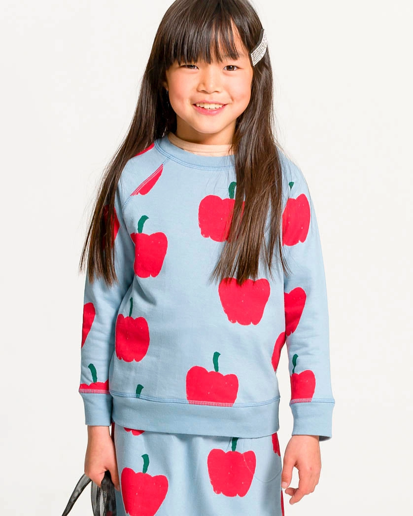 nadadelazos Sweatshirt Red PEPPERS JER.10.200 PEP UV - Protected