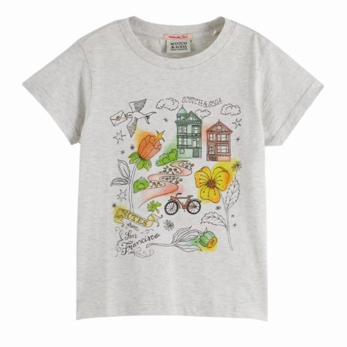Scotch & Soda Baby Boardwalk T-Shirt - Grey Melange - 3M Exquisite New