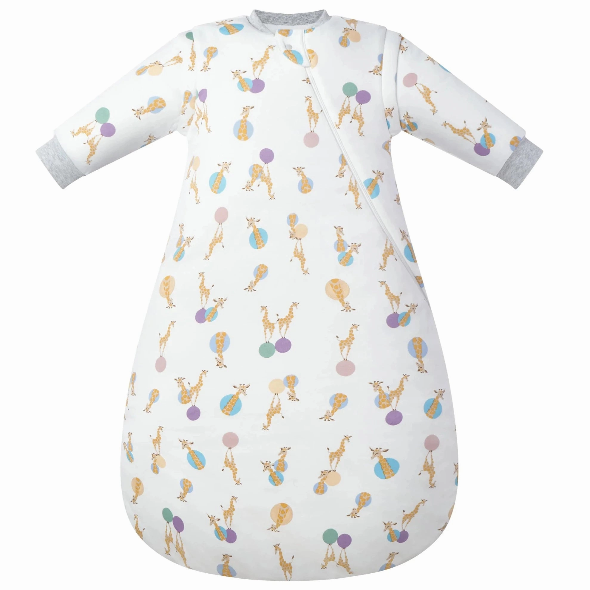 Nest Designs Baby 3.5 TOG Organic Cotton Long Sleeve Sleep Bag - Giraffe Shapes Organza