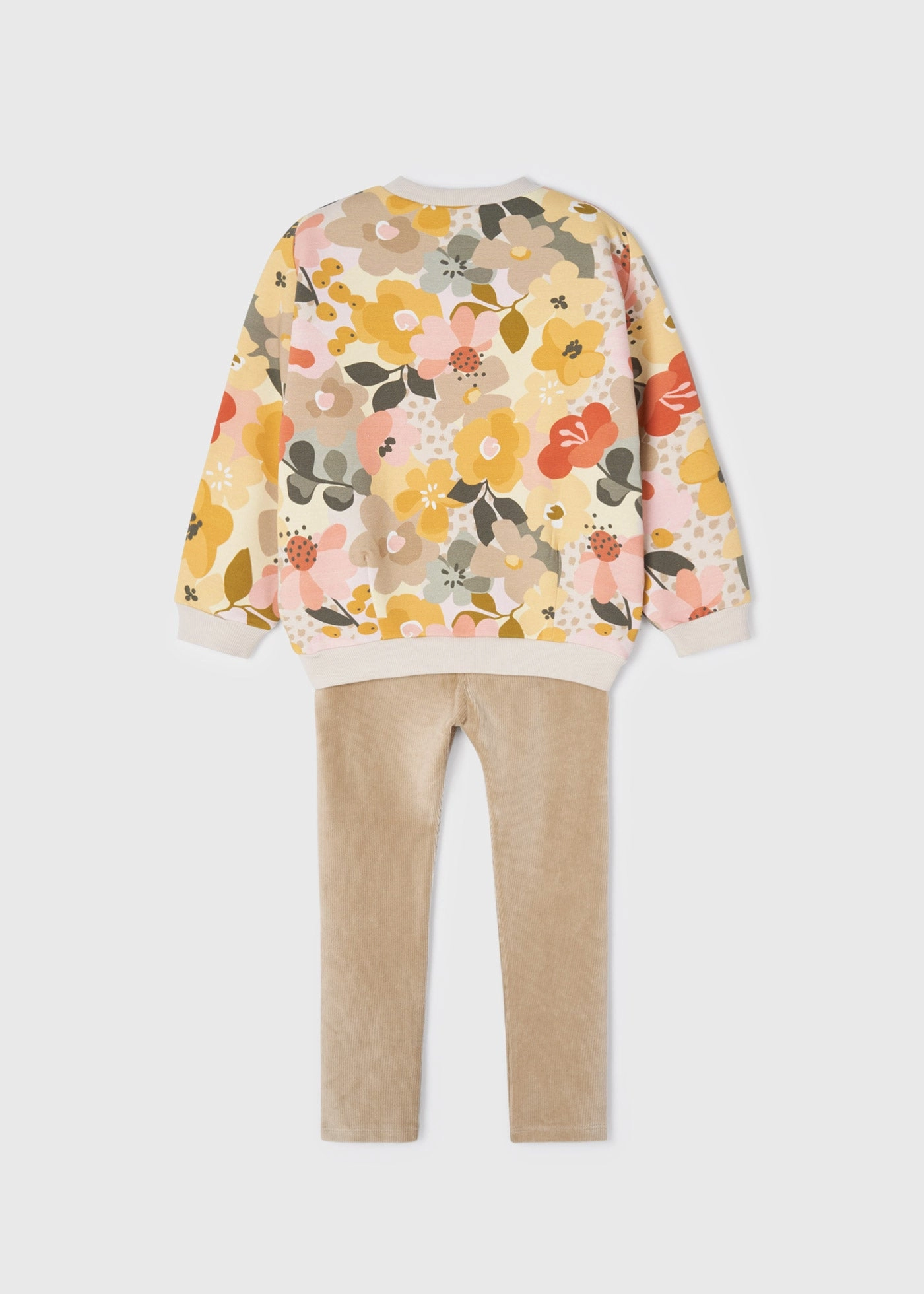 Plaid Mayoral 4773-011 Kids Girl ECOFRIENDS Corduroy Sweatshirt with Leggings Set