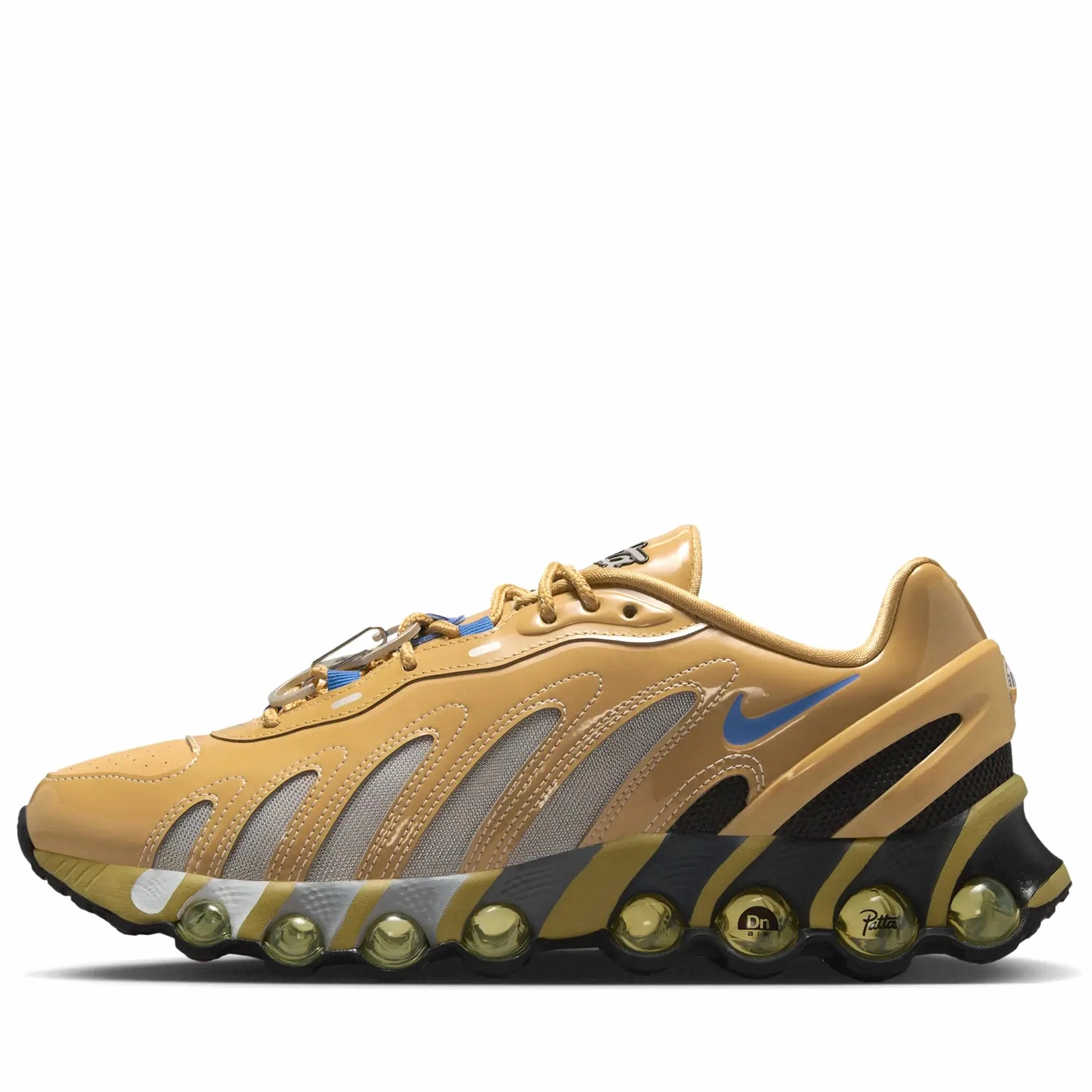 Pure Dash subtle style Patta x Nike Air Max DN8 SP - Club Gold/Game Royal