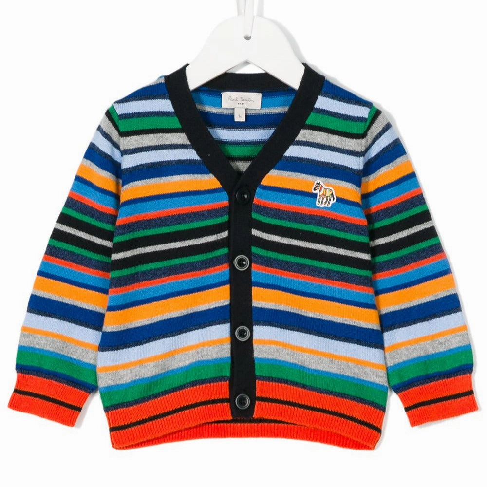 Striped kids' clothing Paul Smith Baby Cashmere Striped Cardigan