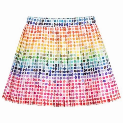 Paul Smith Junior Girls Ramona Button Printed Pleated Skirt Golf wear for kids