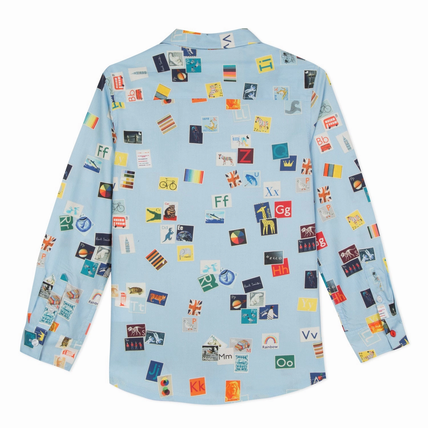 Basketball wear for kids Paul Smith Junior "Stamps Collector" Light Blue Shirt