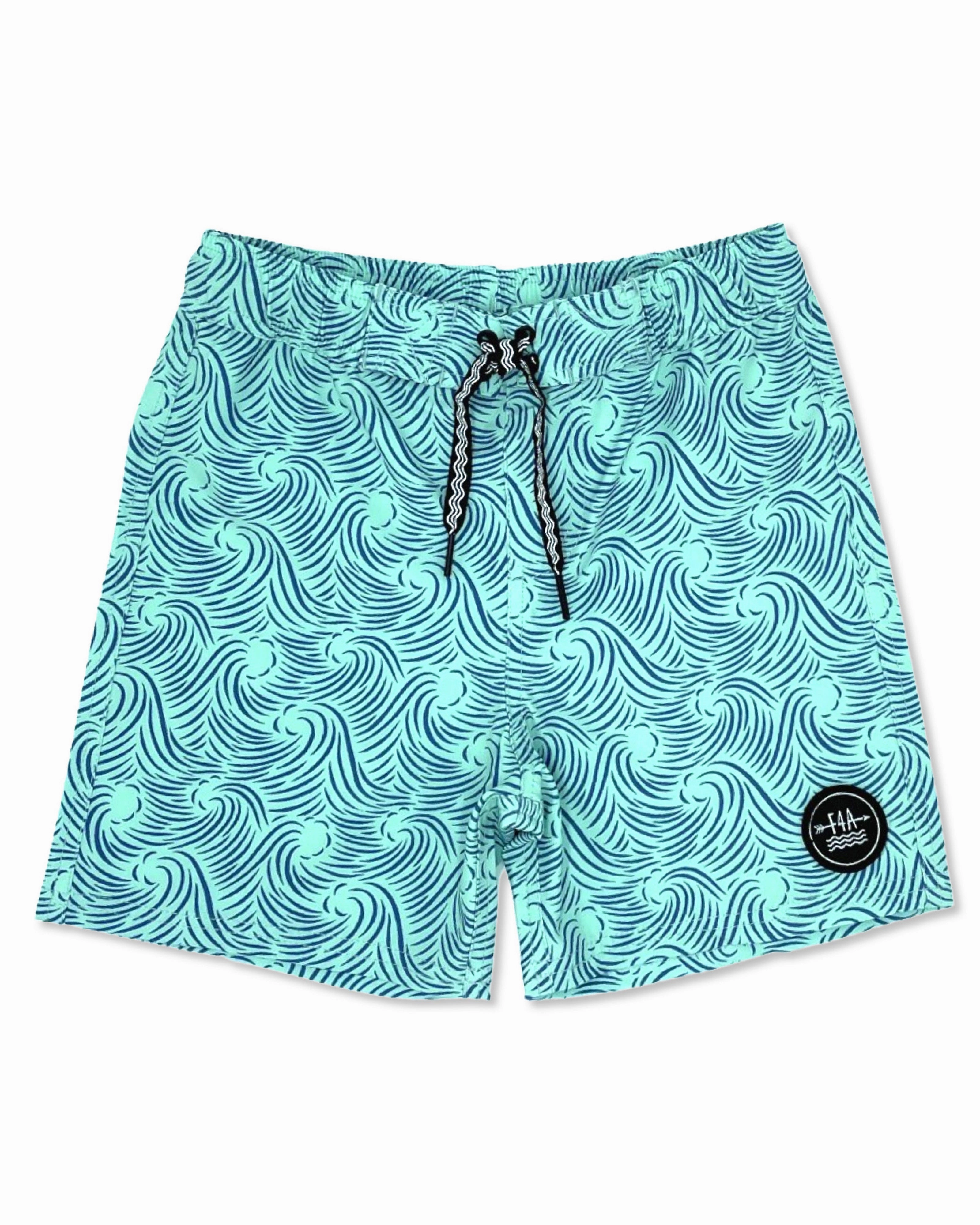 Peaks Boardshort - Beach Glass Elementary school kids' outfits