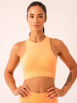 Lift Seamless High Neck Sports Bra - Mango Wireless Front Zip Closure