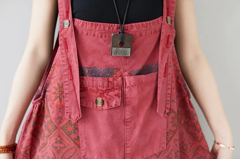 Fast Move SlimFit Retro Ethic Printed Loose Strapped Pants