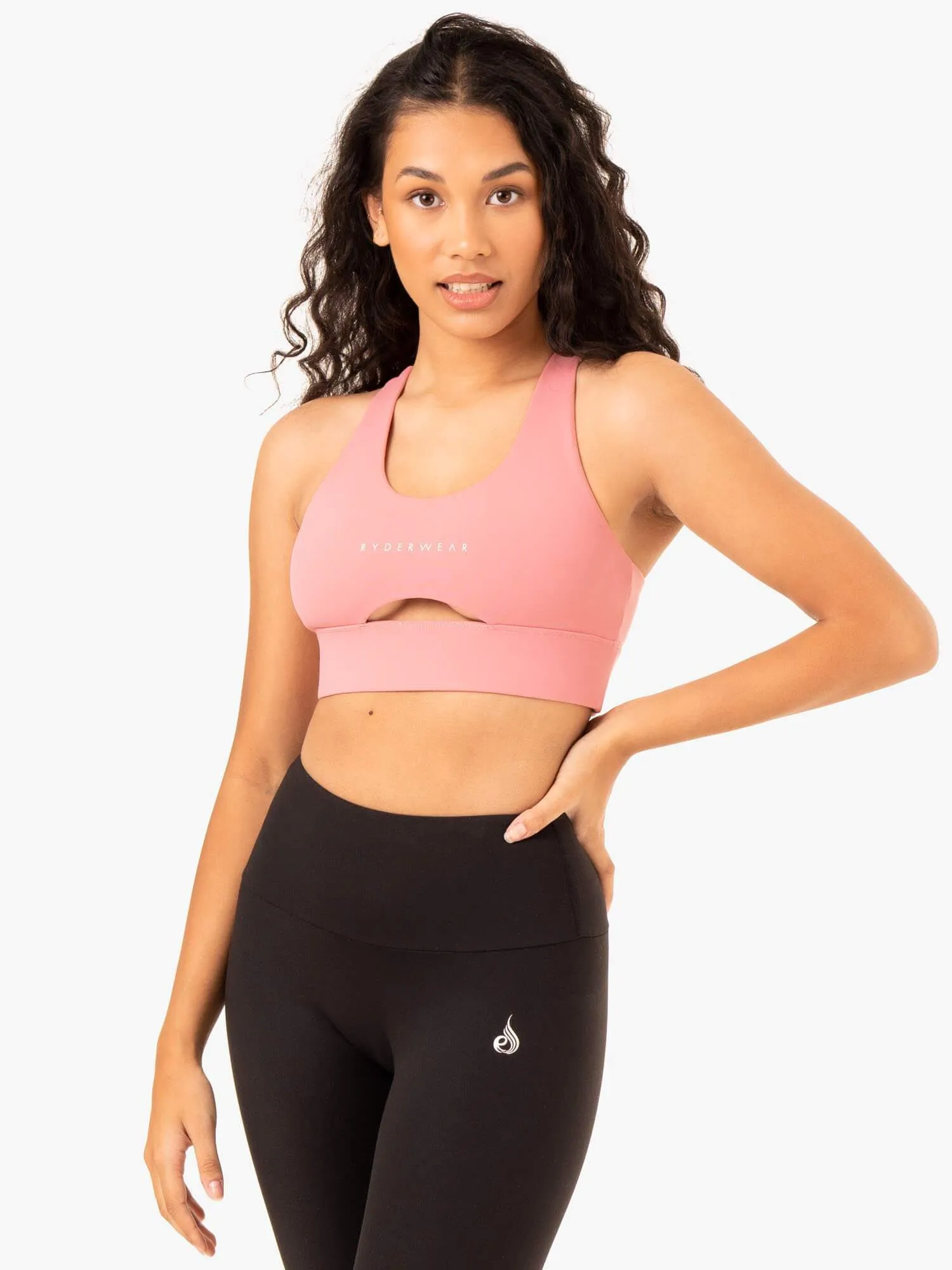 Focus Contour Sports Bra - Blush Pink Eco Friendly Textile Anti Chafe Design