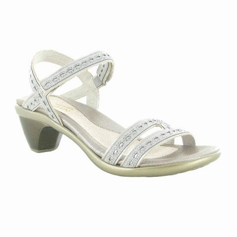 Relaxation Step Naot Idol Heeled Sandal (Women) - Gray/Gray Stones