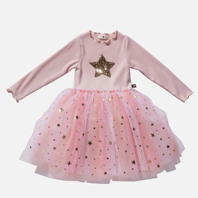 Gradient colored children's wear Swimwear for kids Petite Hailey Girl's MULTISTAR TUTU Dress - Pink