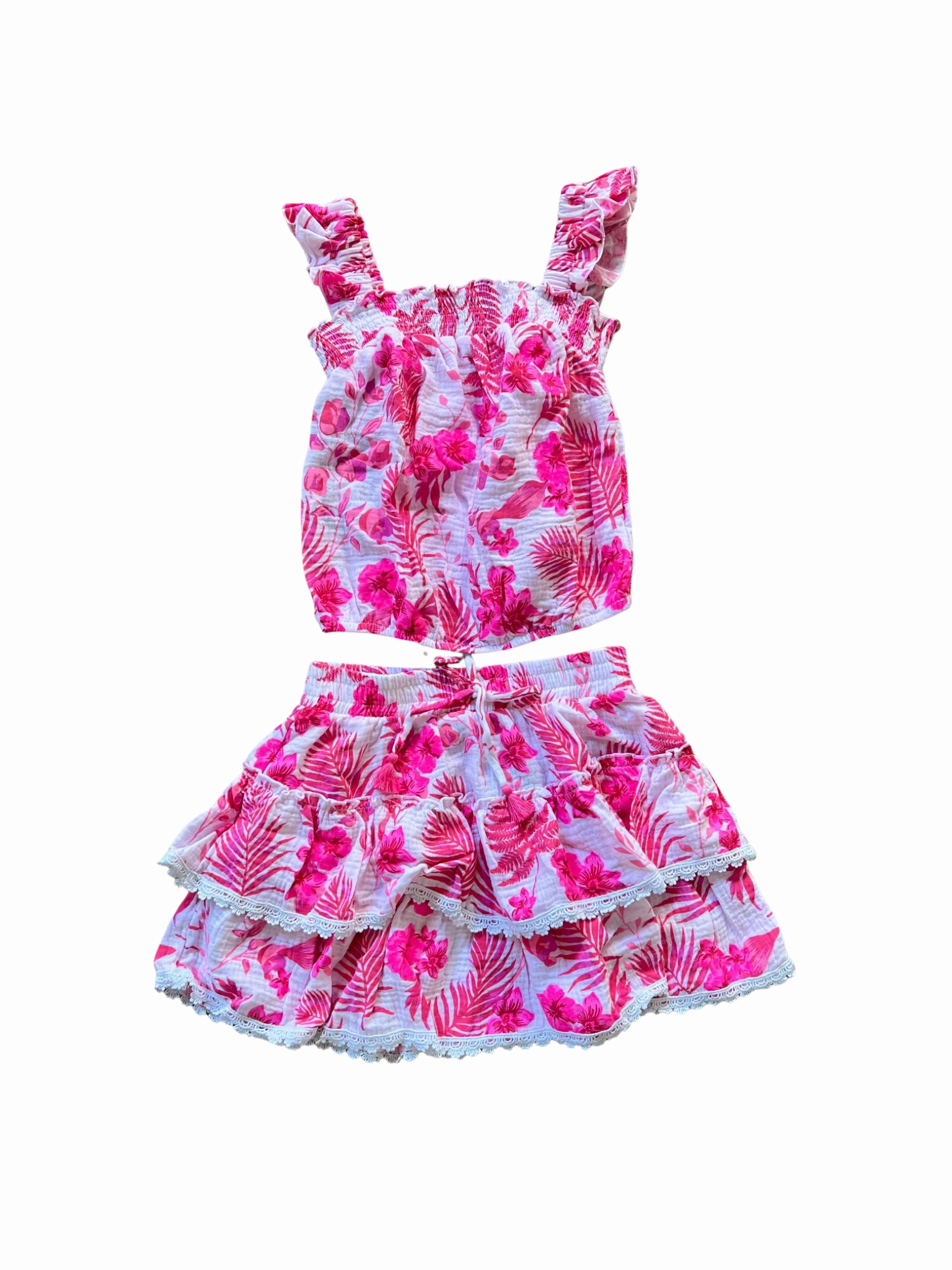 fade - resistant Pink Hawaiian Top