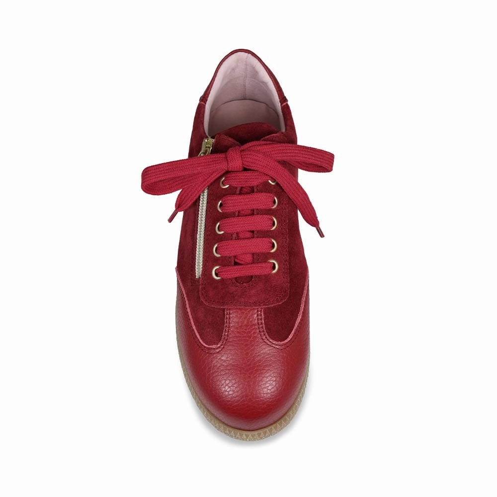 Pixie: Cherry Leather & Suede Iconic silhouette Professional Fit