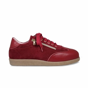 Pixie: Cherry Leather & Suede Comfort Midsoles