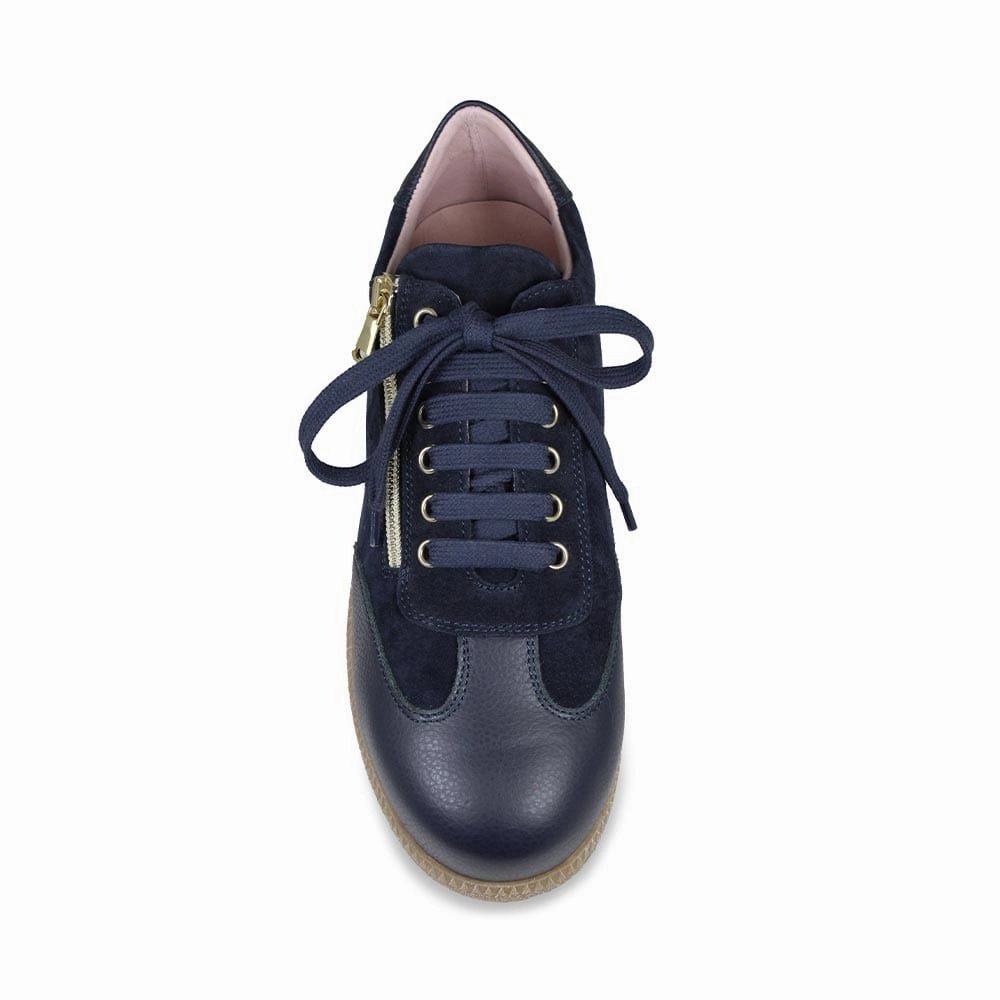 Dynamic Traction Outsoles Pixie: Navy Leather & Suede