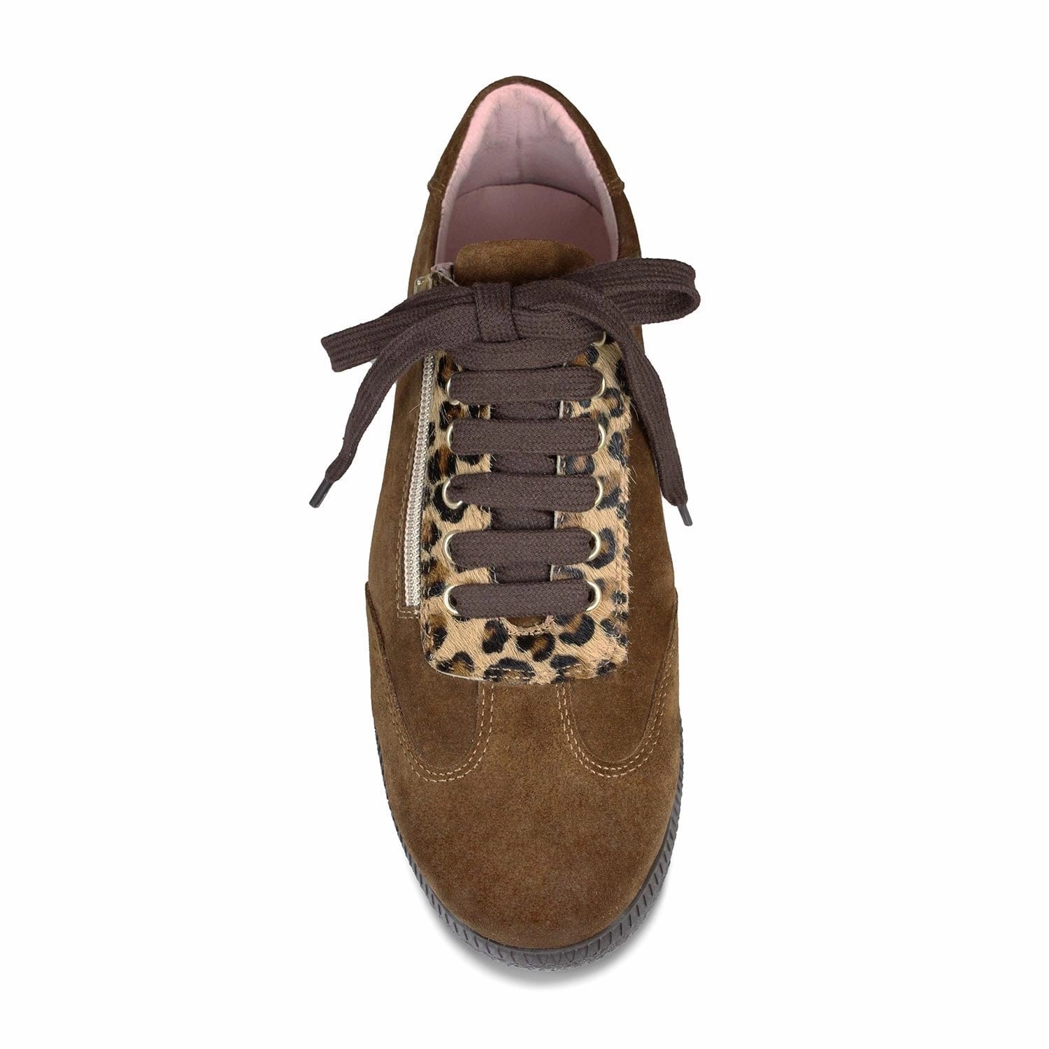 Pixie: Tan Suede & Luxe Leopard Durable Sole Breathable TPU
