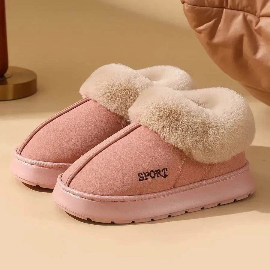 Snow Utility Plush Cotton Shoes For Women Winter Warm Home Slippers Outdoor Snow Boots