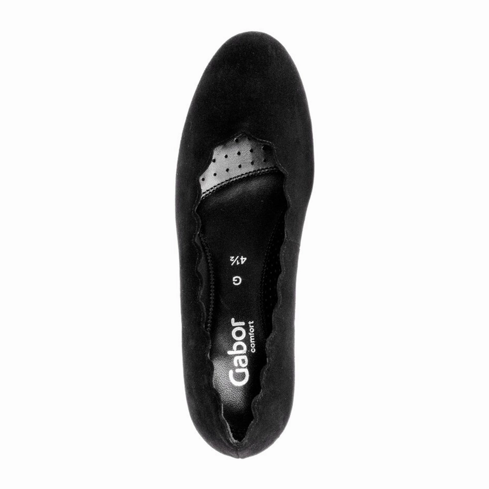 Stylish Everyday Shoes Day Wear Gabor 221 Scalloped Pump (Women) - Black Suede