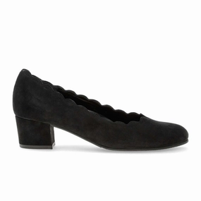 Neutral design Gabor 221 Scalloped Pump (Women) - Black Suede