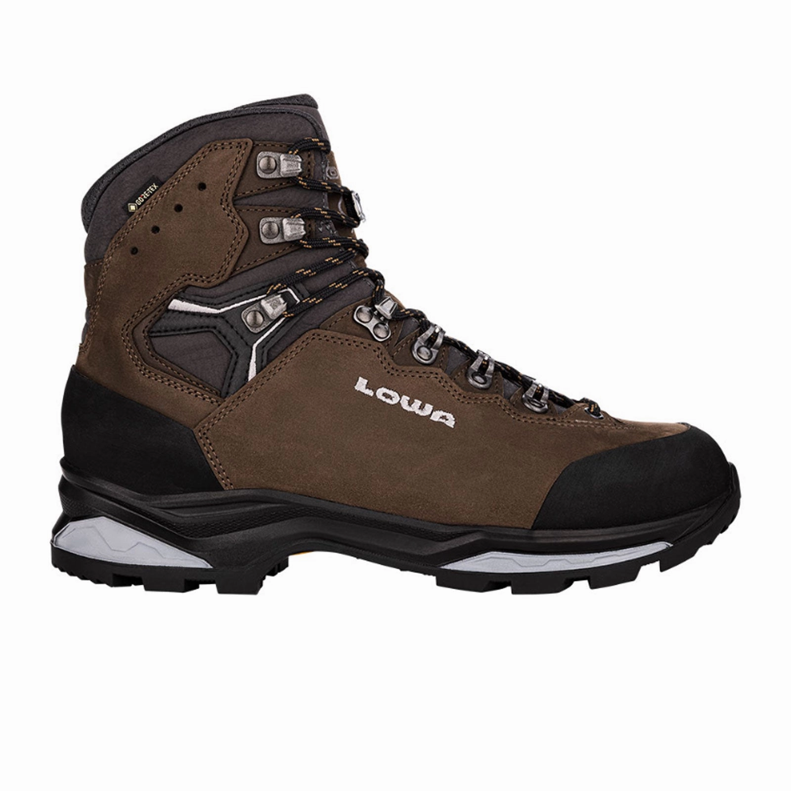 Rain Ready Lowa Camino EVO GTX Mid Hiking Boot (Men) - Brown/Graphite