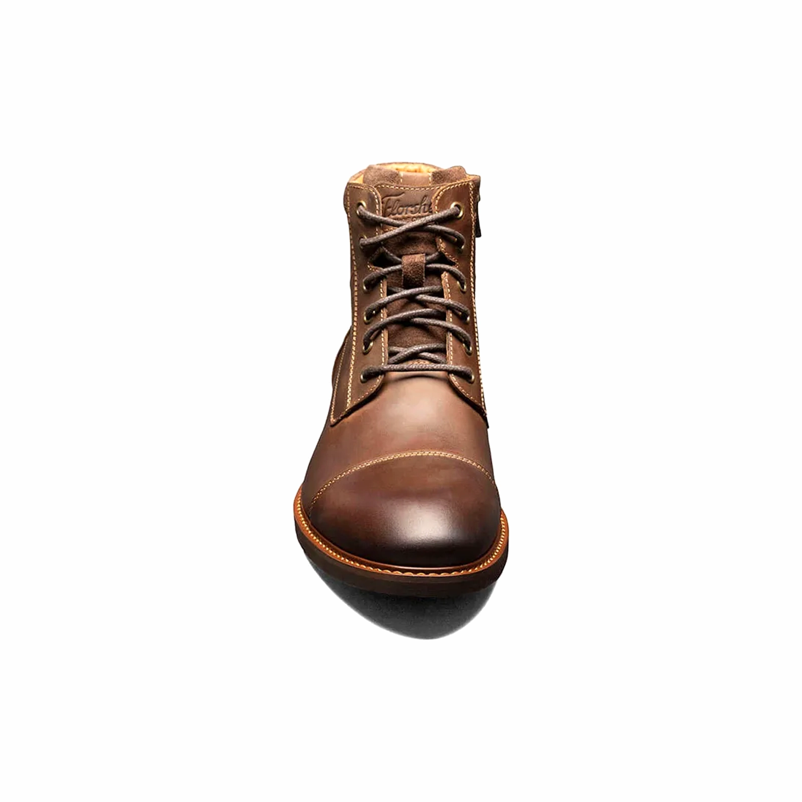 Padded Comfy Flow Florsheim Lodge Cap Toe Lace Up Boot (Men) - Brown Crazy Horse