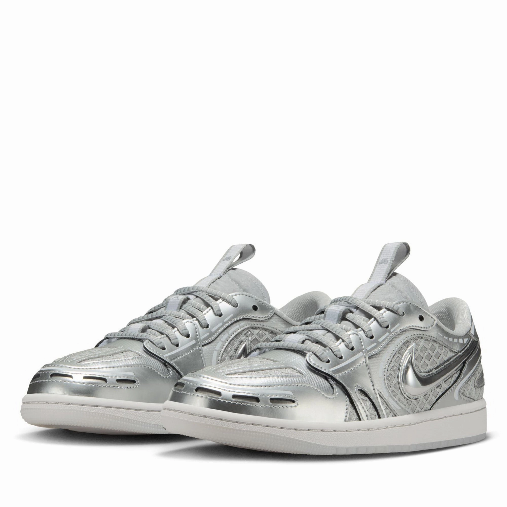 Women's Air Jordan 1 Low Method of Make V3 - Neutral Grey/Metallic Silver Casual Elegance Venetian Style