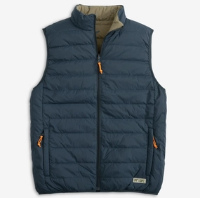 UV - Protected Youth Series Reversible Down Vest - Navy/Olive