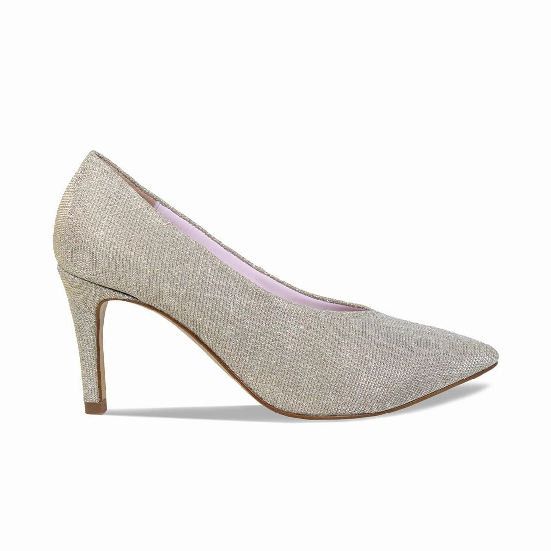 Pandora: Metallic Taupe Sexy High Heels