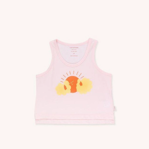 TINYCOTTONS Kids "Sun" CROP TANK TOP in light pink/brick 057 Loungewear for kids Pirate costumes for kids