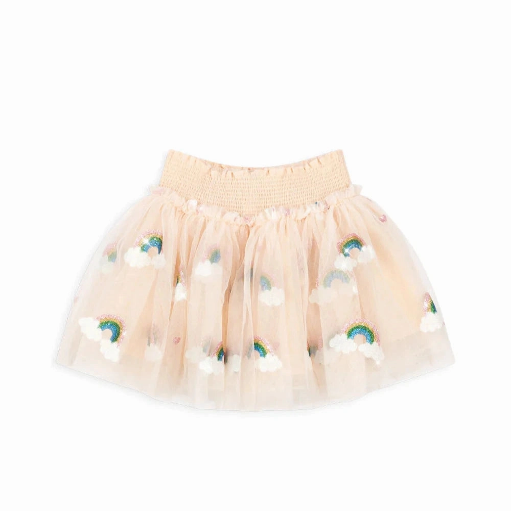 UV - Protected Konges Sloejd Kids Girls Tullie Smock Skirt - Rainbow Glitter
