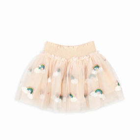 UV - Protected Konges Sloejd Kids Girls Tullie Smock Skirt - Rainbow Glitter