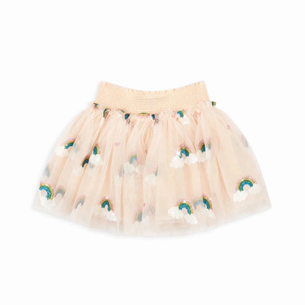 Artsy Infant Konges Sloejd Kids Girls Tullie Smock Skirt - Rainbow Glitter