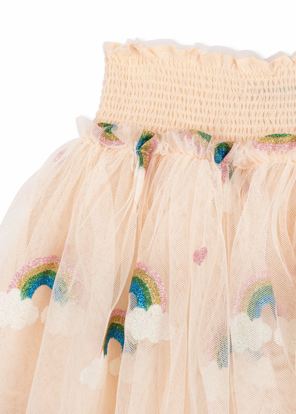 zippered Konges Sloejd Kids Girls Tullie Smock Skirt - Rainbow Glitter