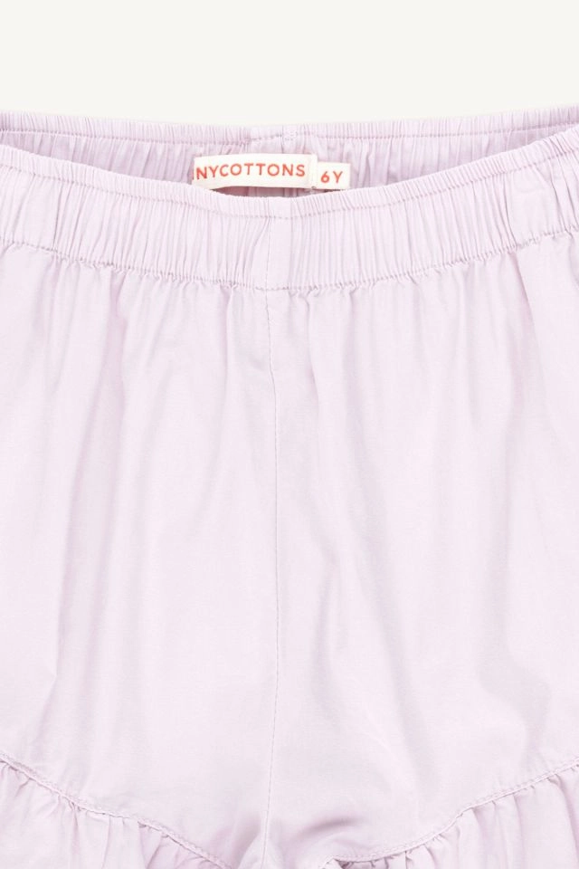 TINYCOTTONS Kids Girl FRILLS SHORT in Pastel Lilac Iridescent kids' apparel Cycling wear for kids