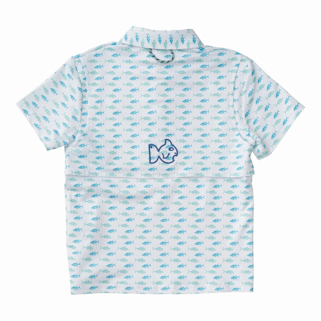 Pro Performance Polo - Twin Tuna Print Rayon made kids' clothes