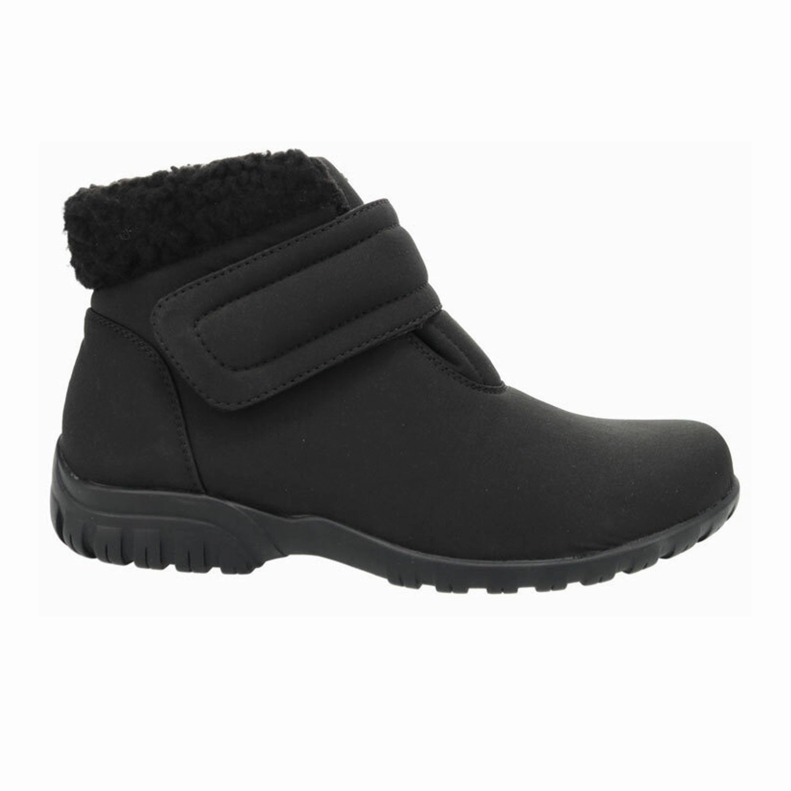 Propet Dani Strap Winter Ankle Boot (Women) - Black Fresh Flow Stone Walk