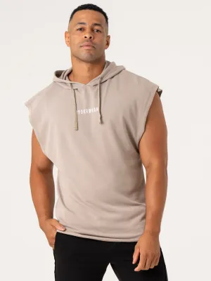 Reinforced Seams UV Protection Fabric Pursuit Fleece Sleeveless Hoodie - Taupe