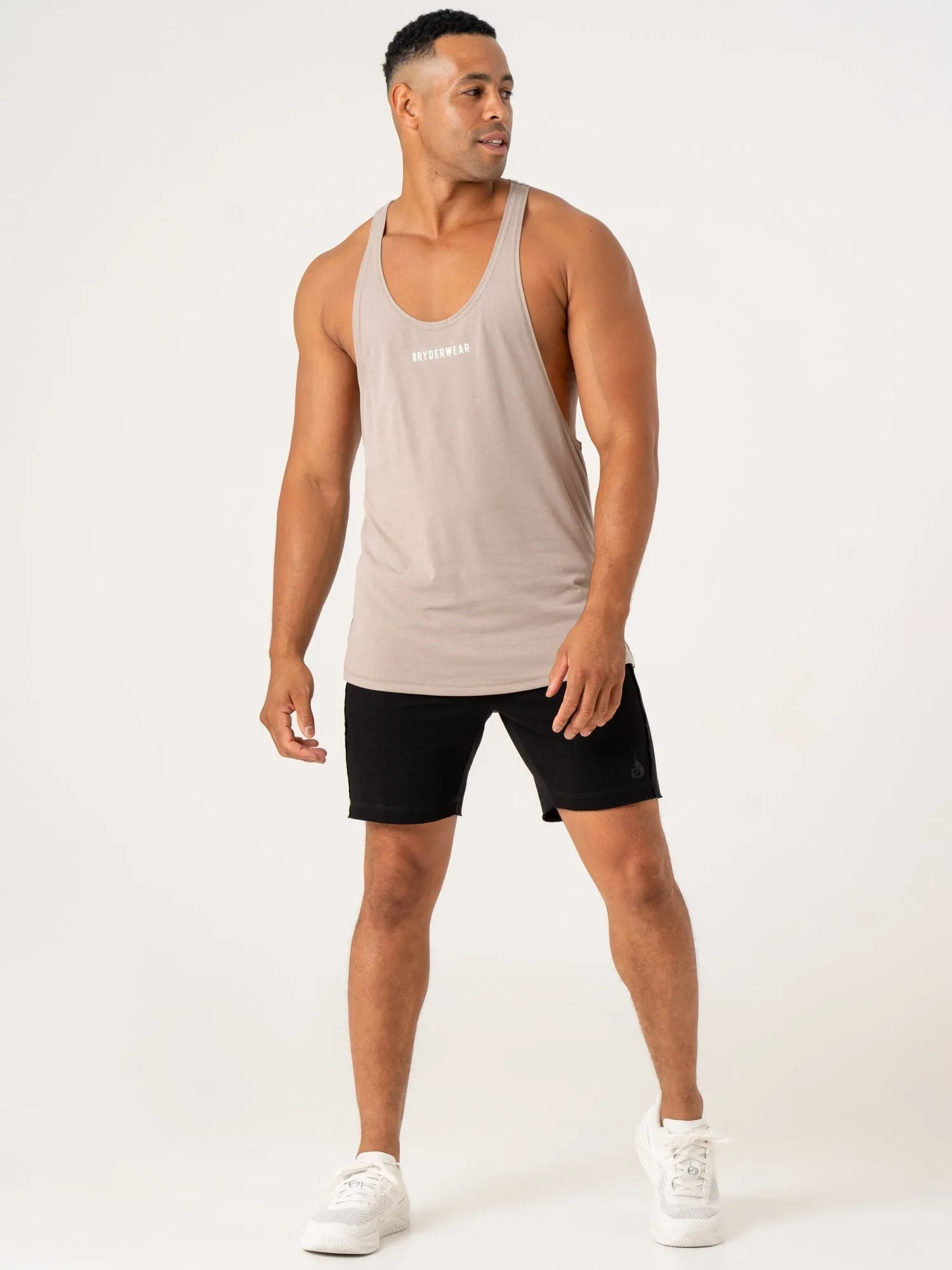 Pursuit Stringer - Taupe Moisture Wicking Fabric Quick Dry Material