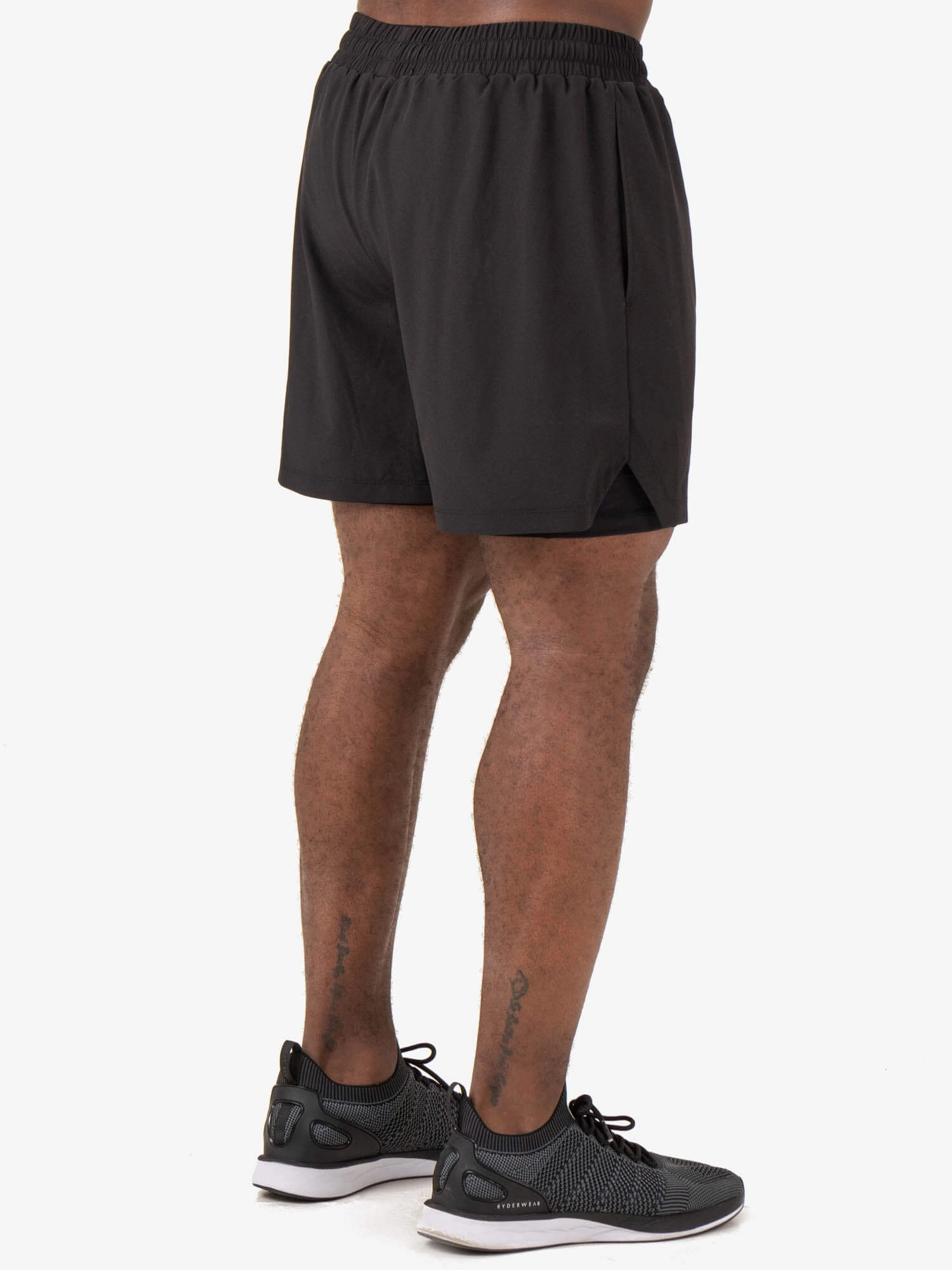 Roomy Fit Unisex style Pursuit 2 In 1 Training Shorts - Black