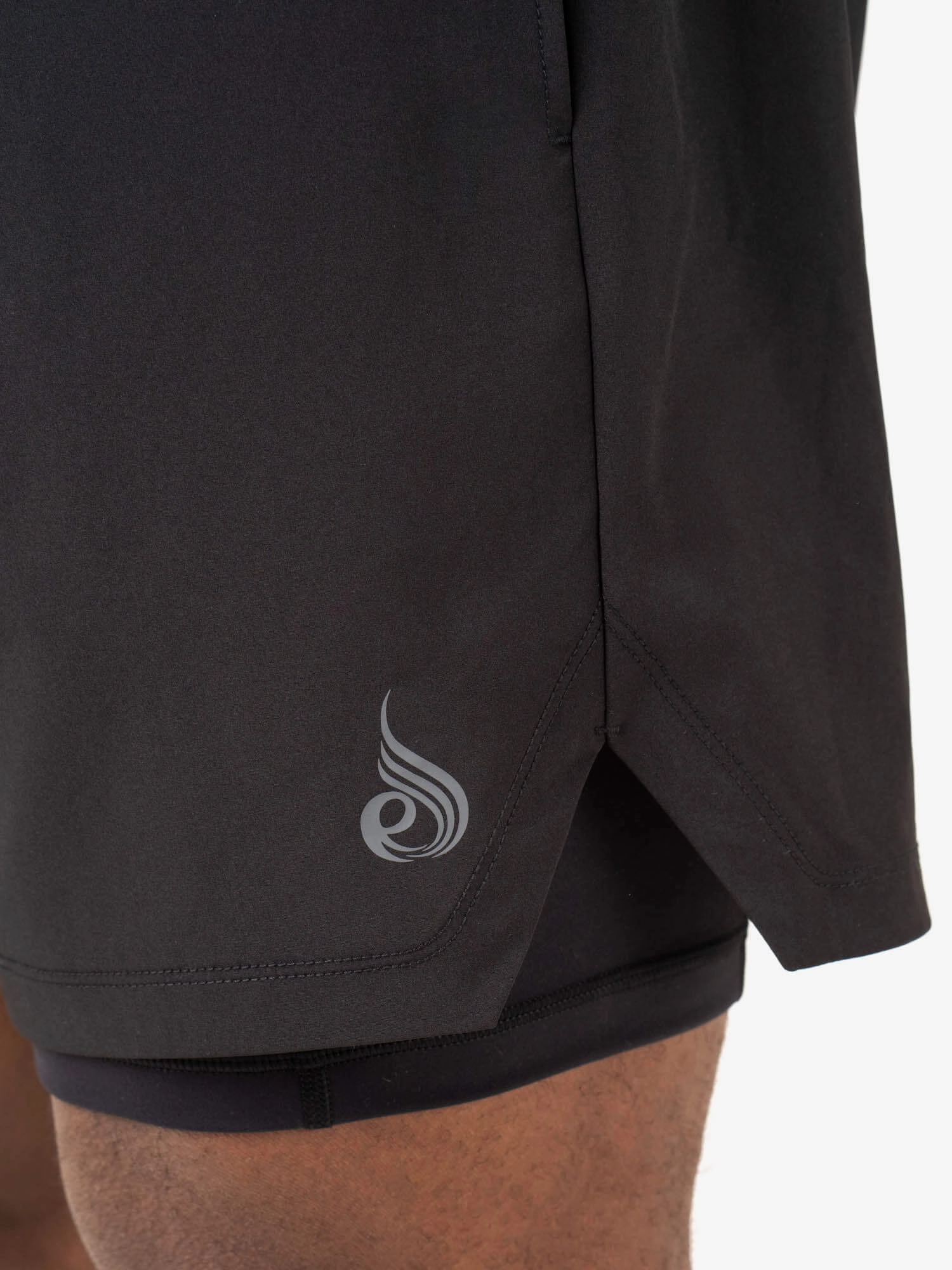 RollUpFasten Pursuit 2 In 1 Training Shorts - Black