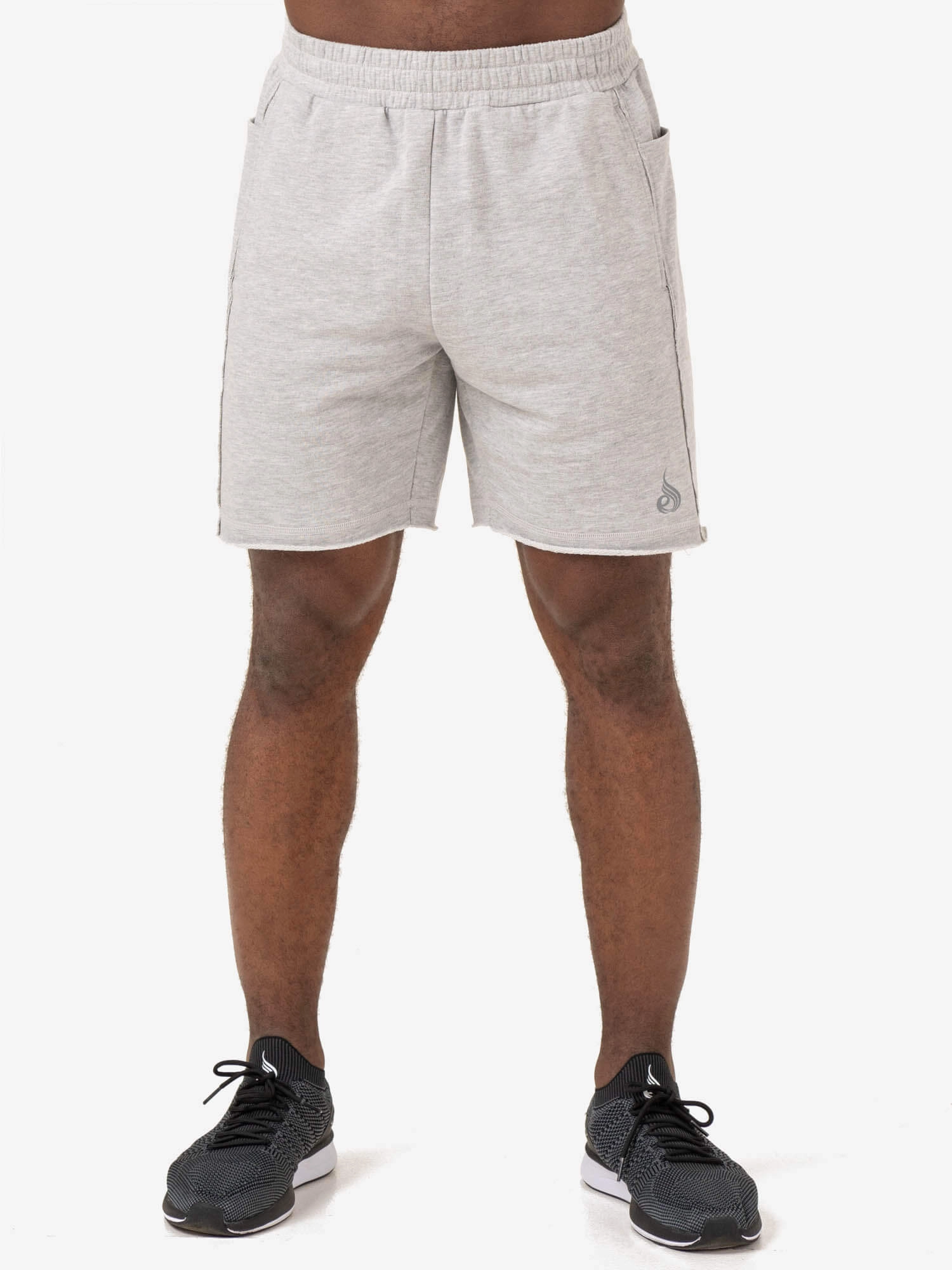 loafers Daily Casual Pursuit Track Shorts - Light Grey Marl