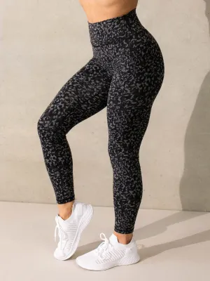 Empower High Waisted Leggings - Black Leopard Sport Flex