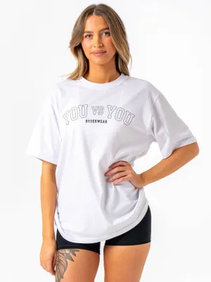 Thermal Regulation Layer You vs You Oversized T-Shirt - White