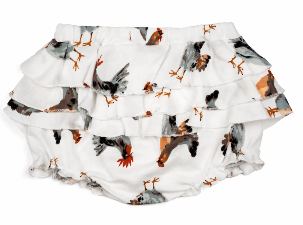 Milkbarn 25099 Ruffle Bloomer in Chicken stain - resistant Convenient