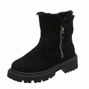 Thick Plush Snow Boots Women Faux Suede Non-slip Winter Shoes Snow Winter Expedition