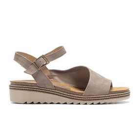 Dorking Espe D8540 Backstrap Sandal (Women) - Taupe Suede Reinforced Stress Points Sustainable Production Method