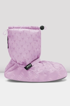 Adult Ballerina Print Warm Up Booties Soft-touch design